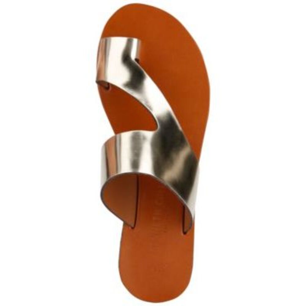 KENNETH COLE Womens Gold Palm Round Toe Wedge Slip On Slide Sandals 7.5 M - Picture 3 of 4